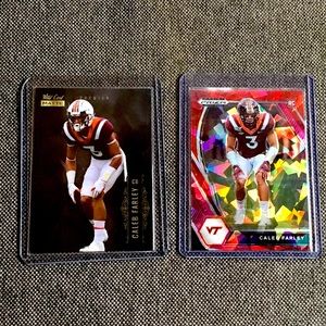 Caleb Farley 2021 Panini Prizm Rookie Card Red Cracked Ice & Wild Card Black RC